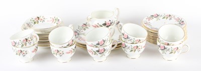 Lot 490 - A Wedgwood Hathaway Rose pattern part tea service