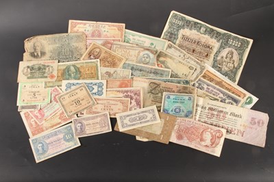 Lot 212 - A collection of vintage banknotes, to include...