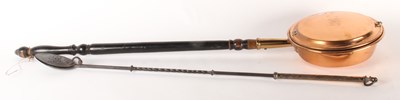 Lot 320 - A silver handled iron roaster, together with a...