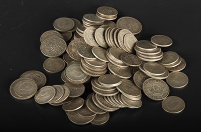 Lot 85 - A collection of UK pre-1947 silver shillings...