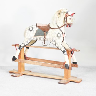 Lot 139 - A mid 20th century painted wooden dappled grey...