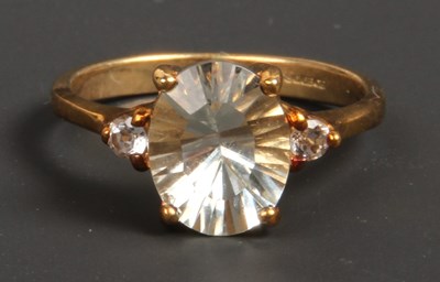 Lot 110 - A 9 carat yellow gold gem set ring, the...