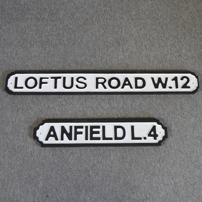 Lot 286 - A modern wooden road sign of Anfield