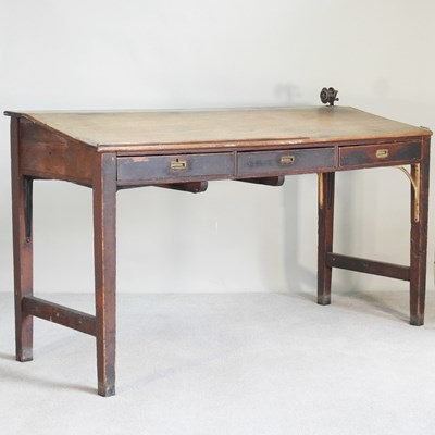 Lot 129 - A 19th century mahogany shop counter,...