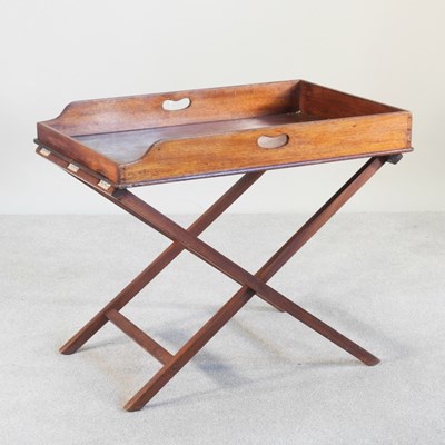 Lot 154 - A large 19th century mahogany butlers' tray,...