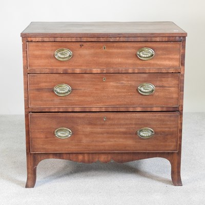 Lot 429 - A Regency mahogany chest, on swept bracket feet