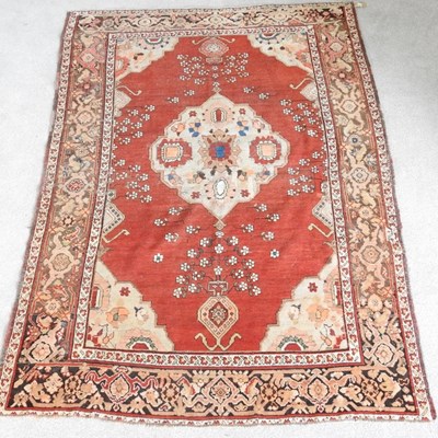 Lot 504 - A karabakh carpet, with a central medallion,...