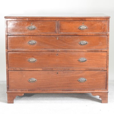 Lot 177 - A 19th century mahogany chest of drawers, on...