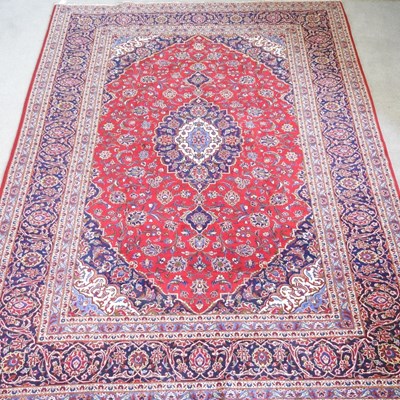 Lot 73 - A Persian kashan carpet, with a large central...