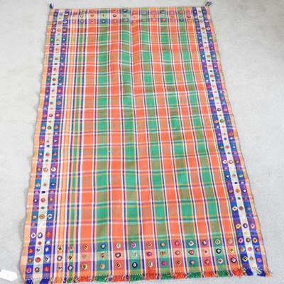 Lot 353 - A Persian jajim kilim rug, with checked...