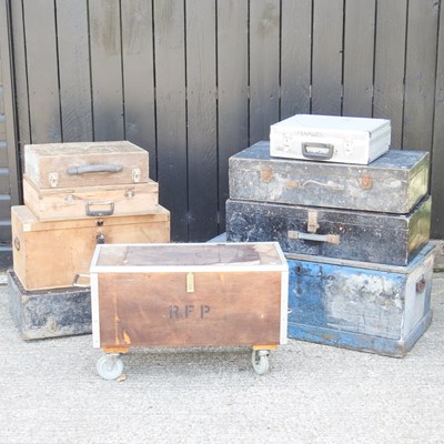 Lot 333 - A collection of various old wooden tool boxes