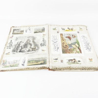 Lot 444 - A Victorian scrap album, 45 x 36cm, together...
