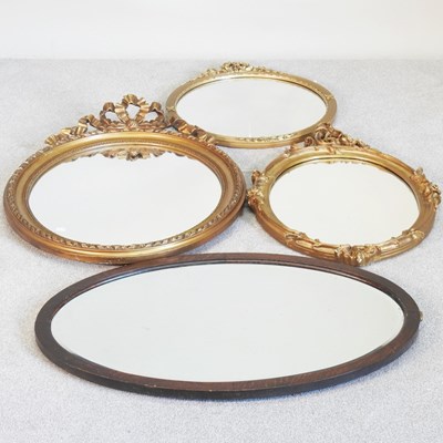 Lot 428 - A gilt framed wall mirror, 62 x 77cm, together...