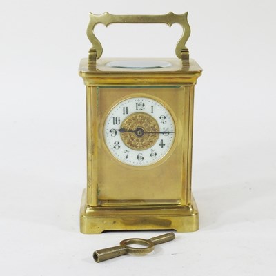 Lot 540 - An early 20th century brass cased carriage...