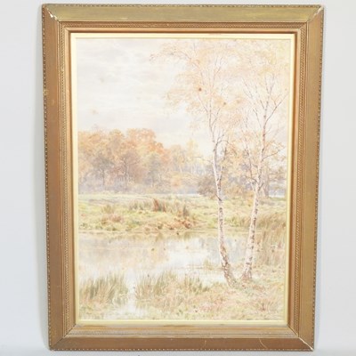 Lot 371 - Thomas Henry Hunn, 1857-1928, landscape with a...
