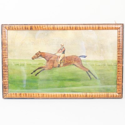 Lot 314 - English school, a horse racing scene with a...