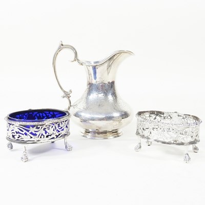 Lot 134 - A Victorian silver cream jug, with engraved...