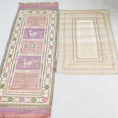 Lot 276 - A Turkish runner, 236 x 82cm, together with...