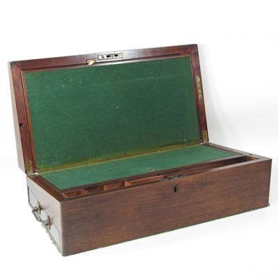 Lot 339 - A large 19th century mahogany writing slope,...