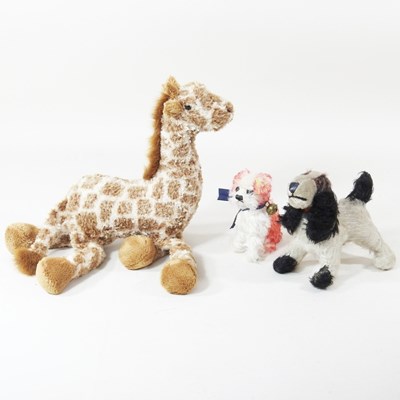 Lot 225 - A Steiff toy giraffe, together with a Steiff...