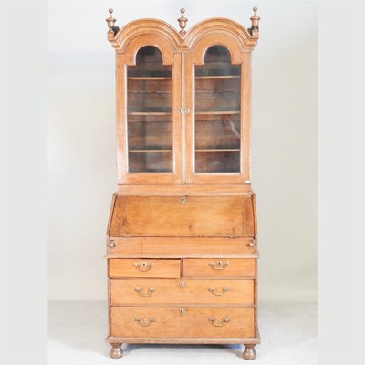 Lot 460 - A William and Mary style oak double dome oak...