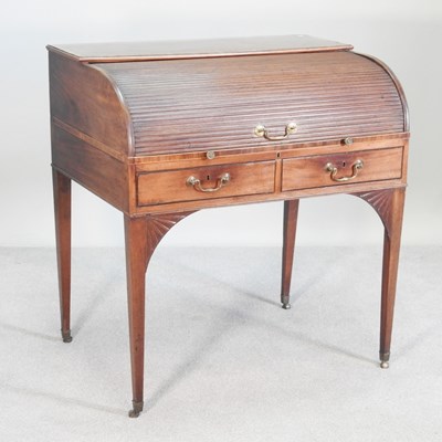 Lot 405 - A George III mahogany and boxwood strung...