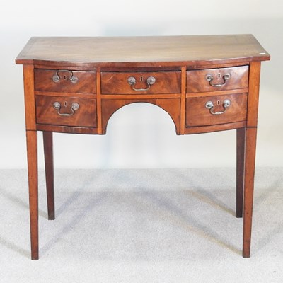 Lot 386 - A 19th century mahogany bow front sideboard,...