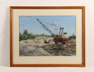 Lot 741 - John Golden, Digger, oil on paper, signed to...