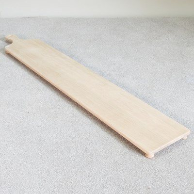 Lot 342 - A large newly made oak cheese board, 150cm long