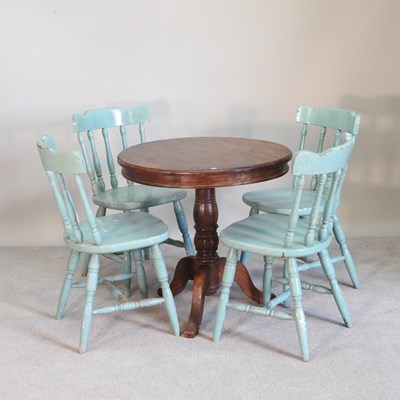 Lot 461 - An oak pedestal table, 76cm wide, together...