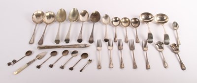 Lot 235 - An Edwardian mother-of-pearl-handled silver...