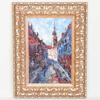 Lot 543 - G Vak, 20th century, Impressionist landscape,...