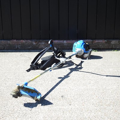 Lot 548 - An SDS petrol garden strimmer, with harness