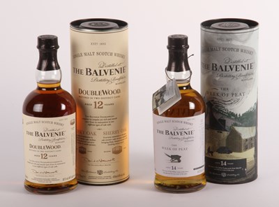 Lot 306 - Two bottles of Balvenie single malt scotch...