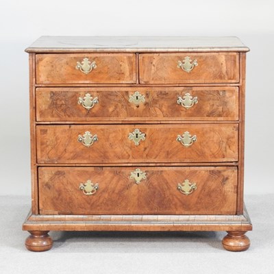 Lot 161 - A William and Mary and later walnut and inlaid...