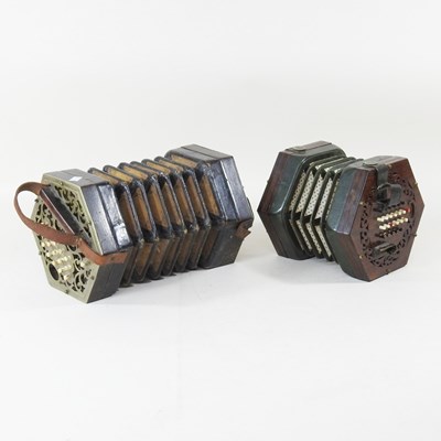 Lot 6 - A mid 20th century concertina, together with...