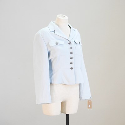 Lot 511 - A Gianni Versace pale blue ladies jacket, size 44