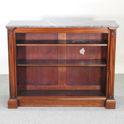 Lot 605 - A 19th century mahogany dwarf open bookcase