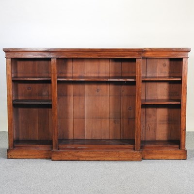 Lot 607 - A Victorian mahogany breakfront dwarf open bookcase