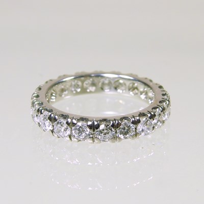 Lot 263 - A modern 18 carat white gold diamond full hoop...