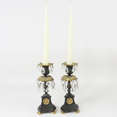 Lot 319 - A pair of 19th century French bronze and...