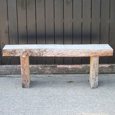 Lot 354 - A pine rustic garden seat