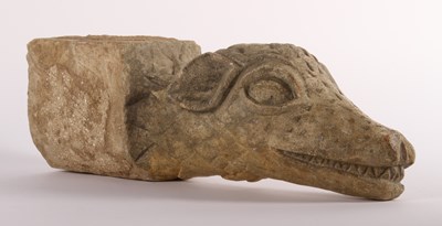 Lot 425 - An antique carved limestone corbel, in the...