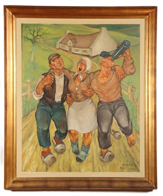 Lot 46 - Willy Duyn (Belgian, 1936-1986), scene with...