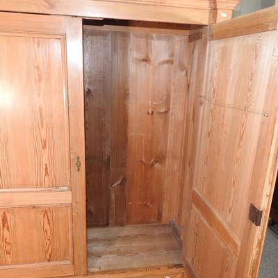 Lot 404 - A continental antique pine armoire