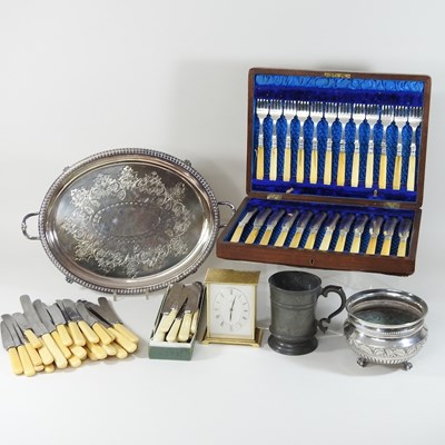 Lot 188 - A collection of silver plate and metalwares