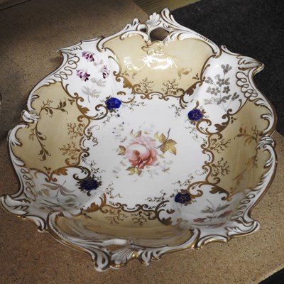 Lot 101 - A 19th century Staffordshire porcelain part dessert service