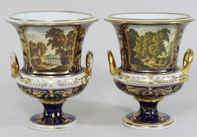 Lot 20 - A pair of Derby porcelain vases