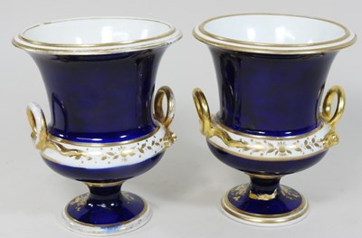 Lot 20 - A pair of Derby porcelain vases