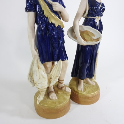 Lot 76 - A pair of Royal Dux porcelain figures